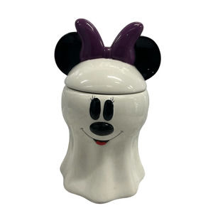 Minnie Mouse Ghost Cookie Jar, Halloween Disney Minnie